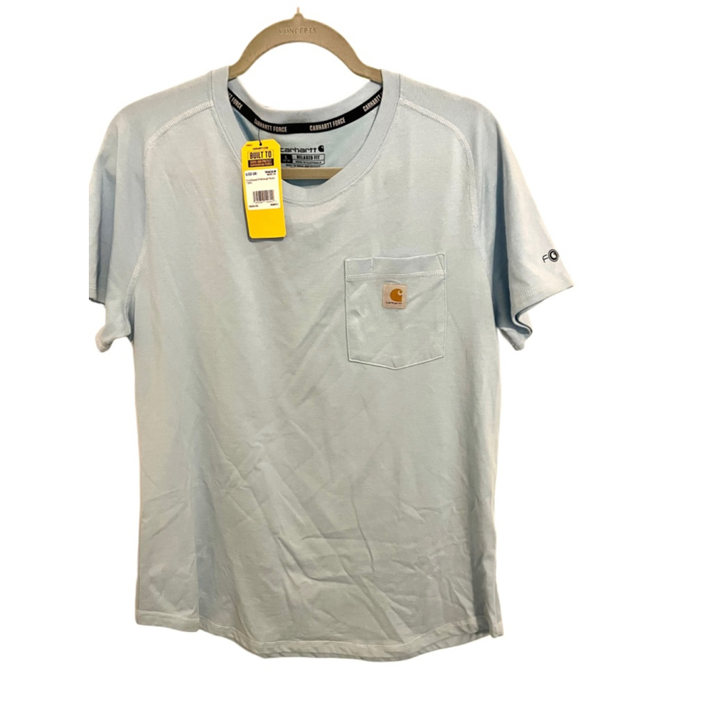 NWT Carhartt Women’s Force Relaxed Fit Midweight Pocket Tshirt Large Size